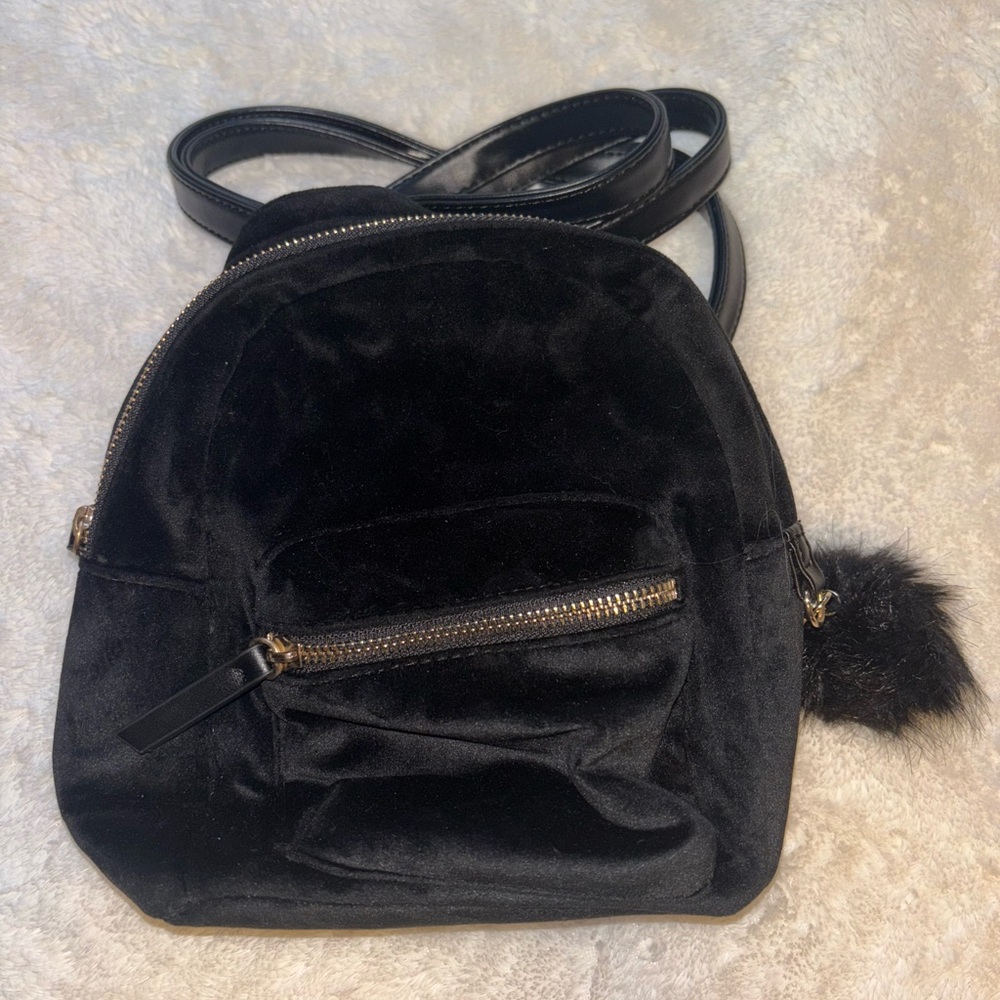Black Velvet 8” mini Backpack